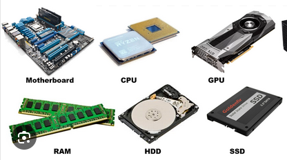 Computer Main Components - የ ኮምፒዮተር ዋና ዋና ሃርድ ዌር ክፍሎች CPU vs GPU, RAM vs SSD